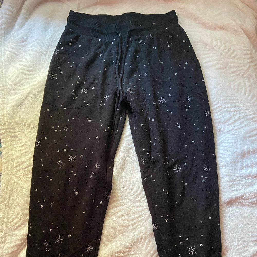 Stars Above Snowflake design joggers
